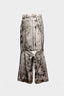 MID-RISED SKIRT WITH OPEN-LEG PANELS IN SELVEDGE DENIM