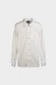 OVAL-FLATTENED SIDE FORMAL SHIRT IN WHITE COTTON POPLIN