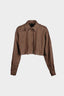 CROPPED SHIRT TOP IN LINEN