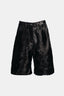OVERSIZED DROPPED-CROTCH SHORTS IN CALF HAIR