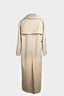 WOMEN'S MODULAR LONG TRENCH WITH DETACHABLE HOOD IN BEIGE COTTON