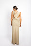 DRAPED HIP-BOUND GOWN IN COTTON