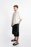 OVERSIZED DROPPED-CROTCH SHORTS IN CALF HAIR