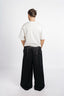 LOW-WAISTED WIDE TROUSERS IN WORSTED WOOL