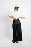 LOW-WAISTED WIDE TROUSERS IN WORSTED WOOL