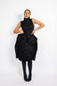 TAILORED-AT-THE-WAIST TURTLENECK TOP IN WORSTED WOOL