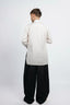 OVAL-FLATTENED SIDE FORMAL SHIRT IN WHITE COTTON POPLIN
