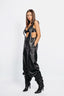 LONGLINE JUMPSUIT IN CALFSKIN