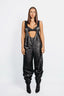 LONGLINE JUMPSUIT IN CALFSKIN