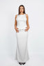 DRAPED HIP-BOUND GOWN IN COTTON
