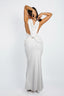 DRAPED HIP-BOUND GOWN IN COTTON