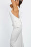 DRAPED HIP-BOUND GOWN IN COTTON