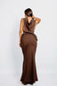 DRAPED HIP-BOUND GOWN IN COTTON