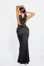 DRAPED HIP-BOUND GOWN IN COTTON