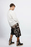 OVERSIZED DROPPED-CROTCH SHORTS IN CALF HAIR