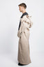 MODULAR LONG TRENCH WITH DETACHABLE HOOD IN COTTON
