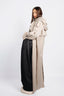 WOMEN'S MODULAR LONG TRENCH WITH DETACHABLE HOOD IN BEIGE COTTON