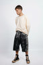 OVERSIZED DROPPED-CROTCH SHORTS IN SELVEDGE DENIM