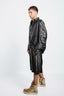 OVERSIZED COCOON-SHAPED JACKET IN CALFSKIN