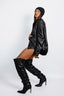 OVERSIZED COCOON-SHAPED JACKET IN CALFSKIN