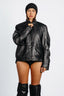 OVERSIZED COCOON-SHAPED JACKET IN CALFSKIN